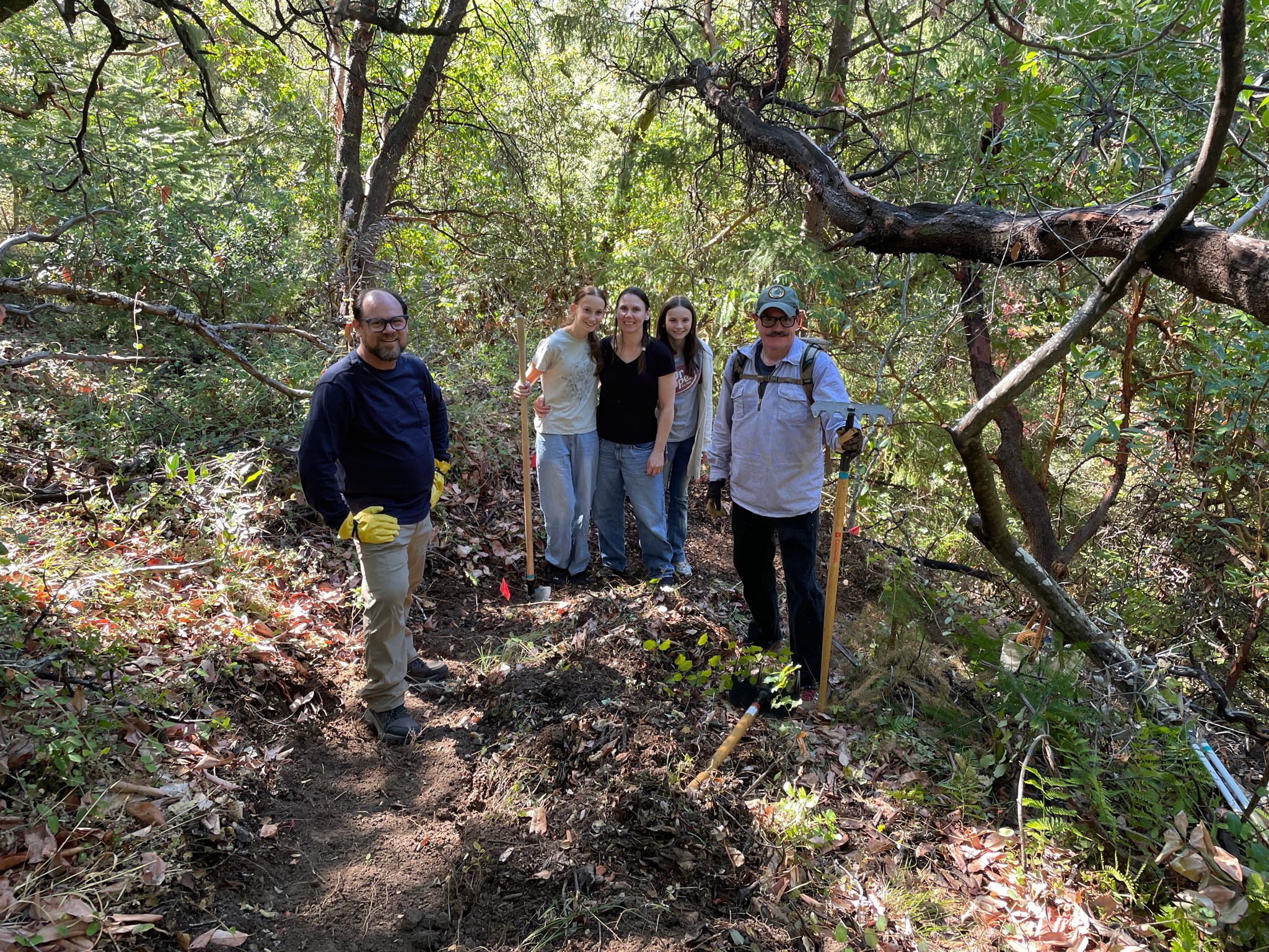 The crew at the completion of the first loop.